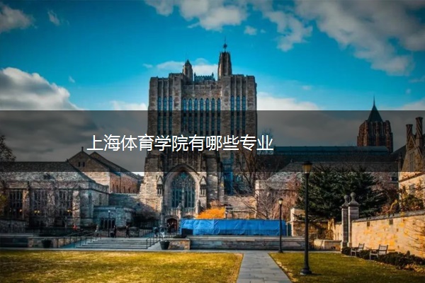 上海体育学院有哪些专业