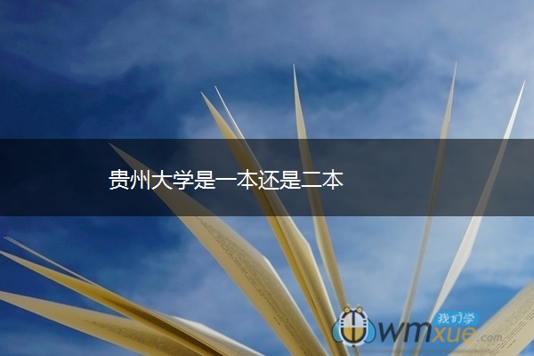 贵州大学是一本还是二本 贵州大学是一本还是二本