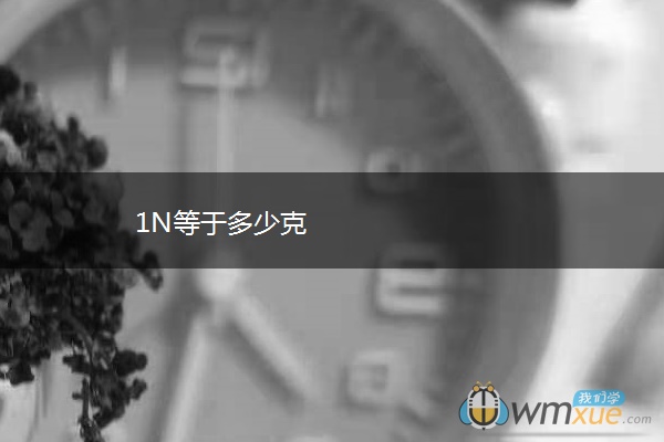 1N等于多少克 1N等于多少克
