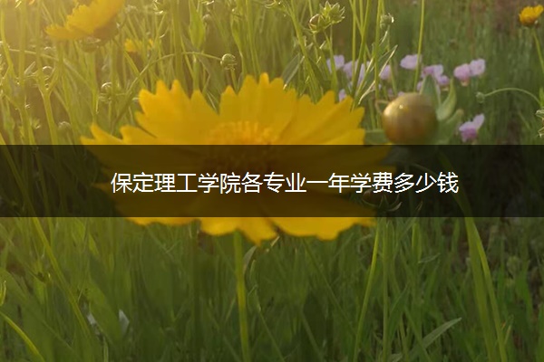 保定理工学院各专业一年学费多少钱 保定理工学院各专业一年学费多少钱