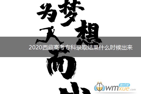 2020西藏高考专科录取结果什么时候出来 2020西藏高考专科录取结果什么时候出来