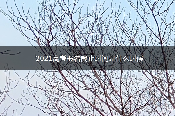 2021高考报名截止时间是什么时候