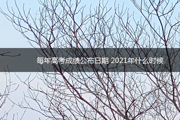 每年高考成绩公布日期 2021年什么时候公布 每年高考成绩公布日期 2021年什么时候公布