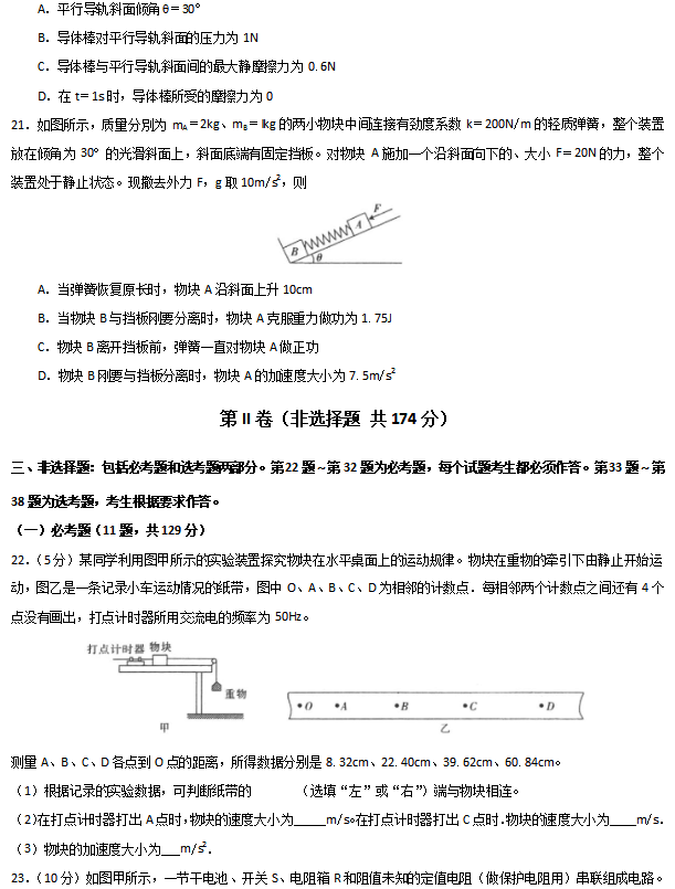 2021全国100所名校卷物理(含答案) 2021全国100所名校卷物理(含答案)